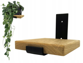 Stojan na kvety - MODERNÝ STOJAN NA KVETY NÁSTENNÁ POLICA LOFT WOOD 15